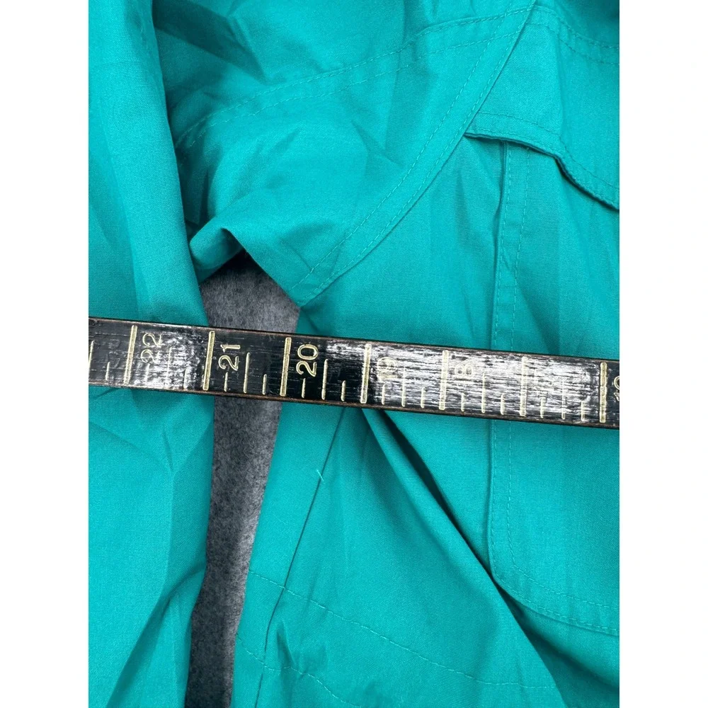 Vintage Chance Encounters Teal Green Hooded Windbreaker Jacket Mens Small‎